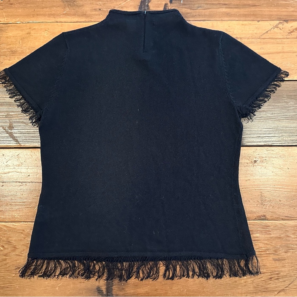 Ballinger Gold Black Knit Top Size S
